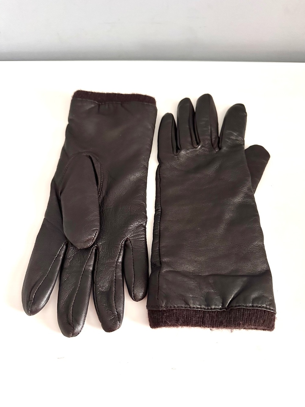 LLBean - Women’s, Leather Gloves, Black, 100% Cashmere Lining, Medium,